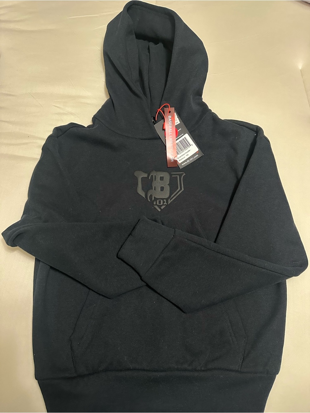 Kids Black Hooded Sweatshirt with Subtle Crest Logo